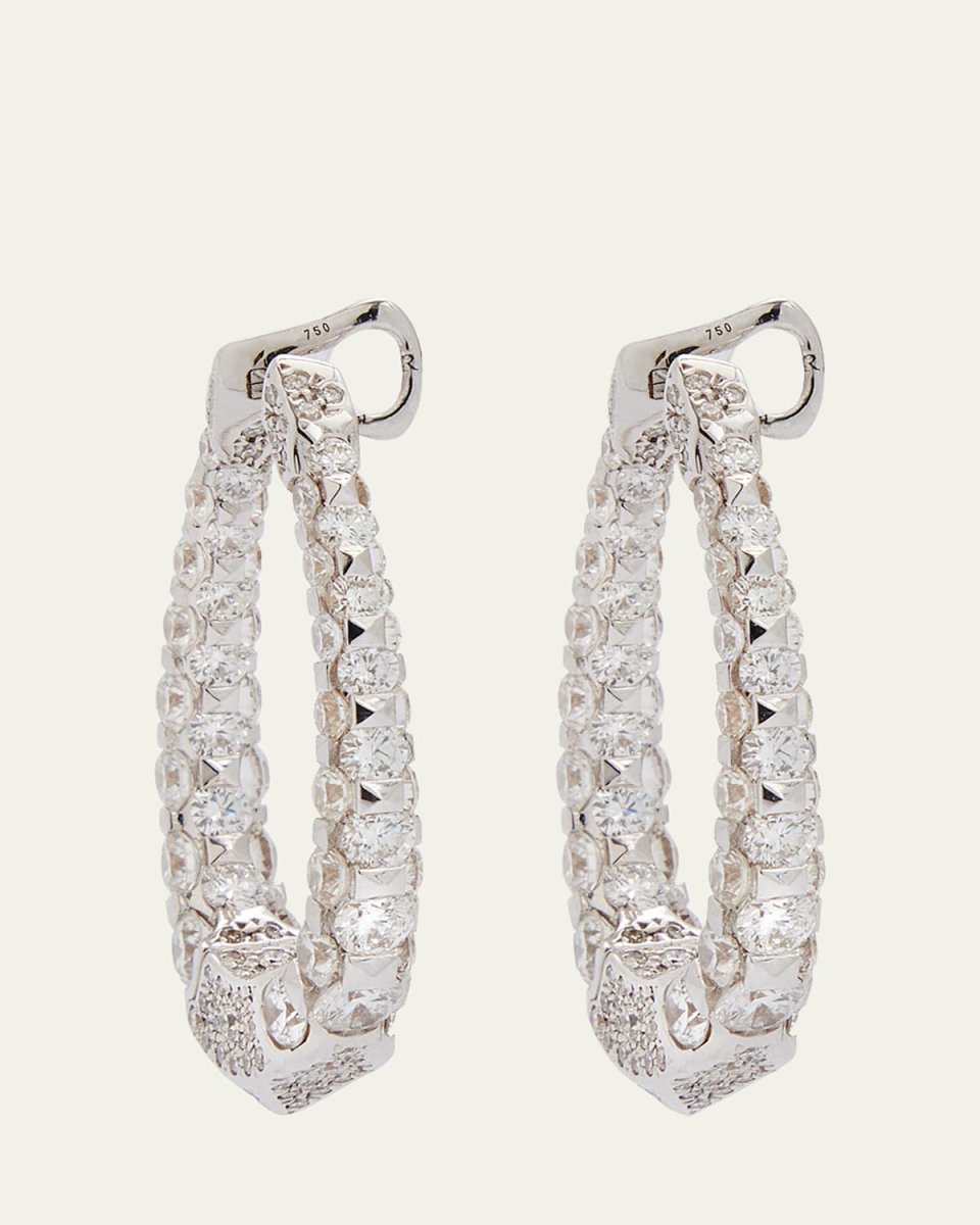 White Gold Earrings with Diamonds